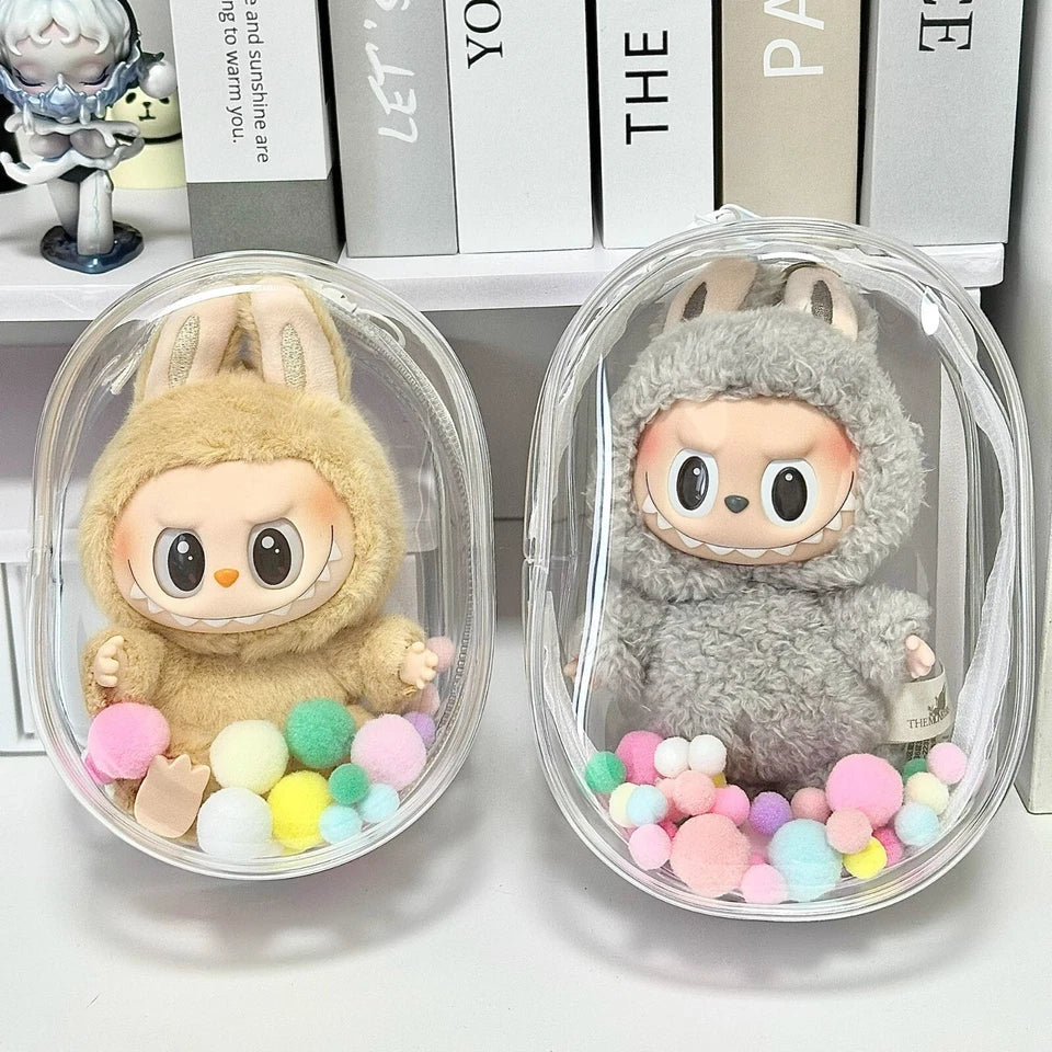 Labubu'Clear Bag for Labubu v1 and Labubu v2
